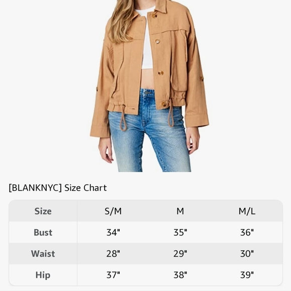 NWT Blank NYC Linen Utility Jacket - Picture 5 of 8